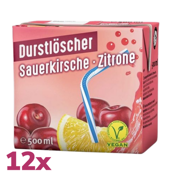 Durstlöscher Sauerkirsche-Zitrone 12 x 500ml