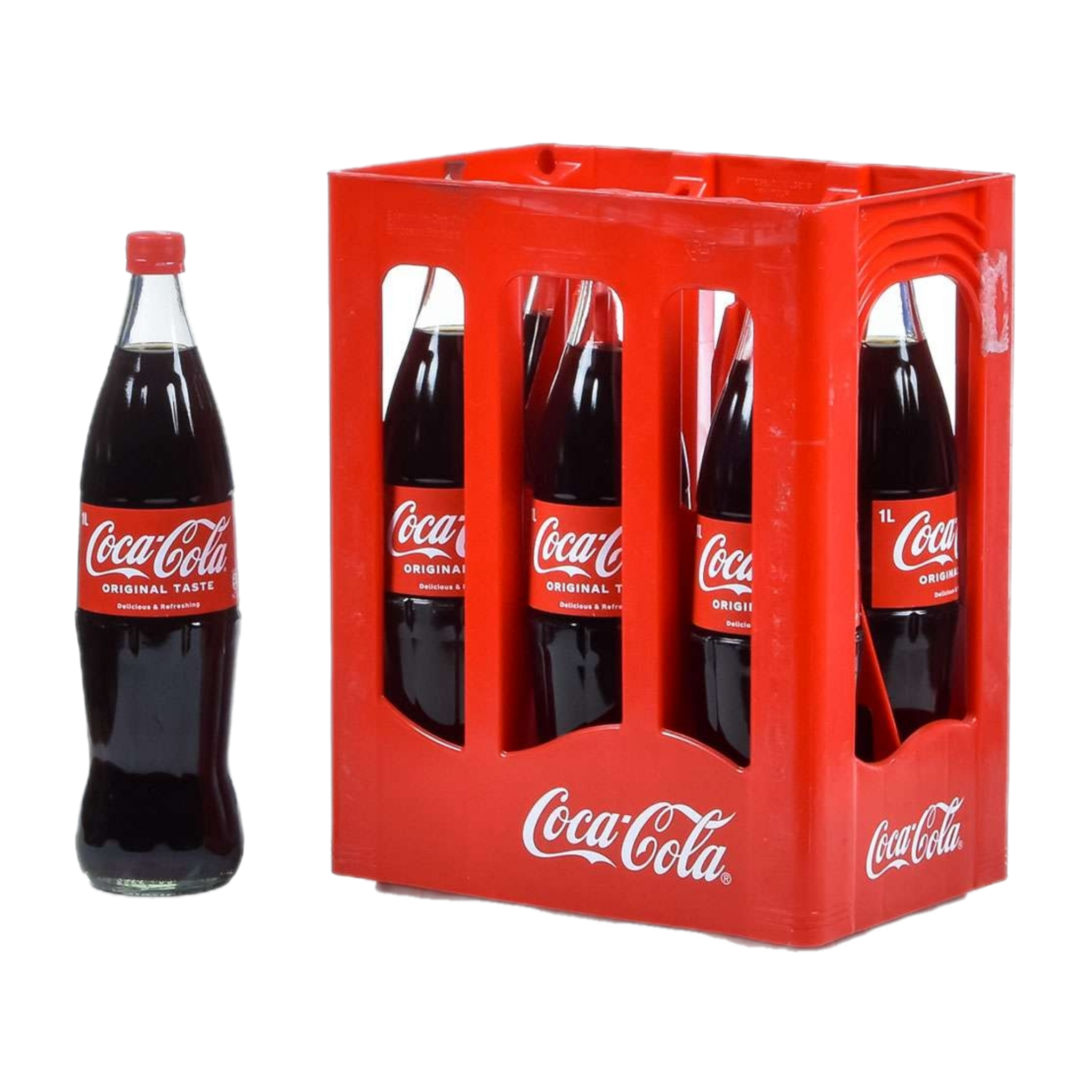 Coca Cola Classic 6 x 1l Glas MW