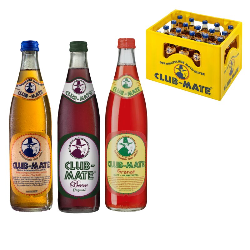 3 Kisten Club-Mate Original 20 x 0,5l + Sommer-Mate Mischkiste Gratis