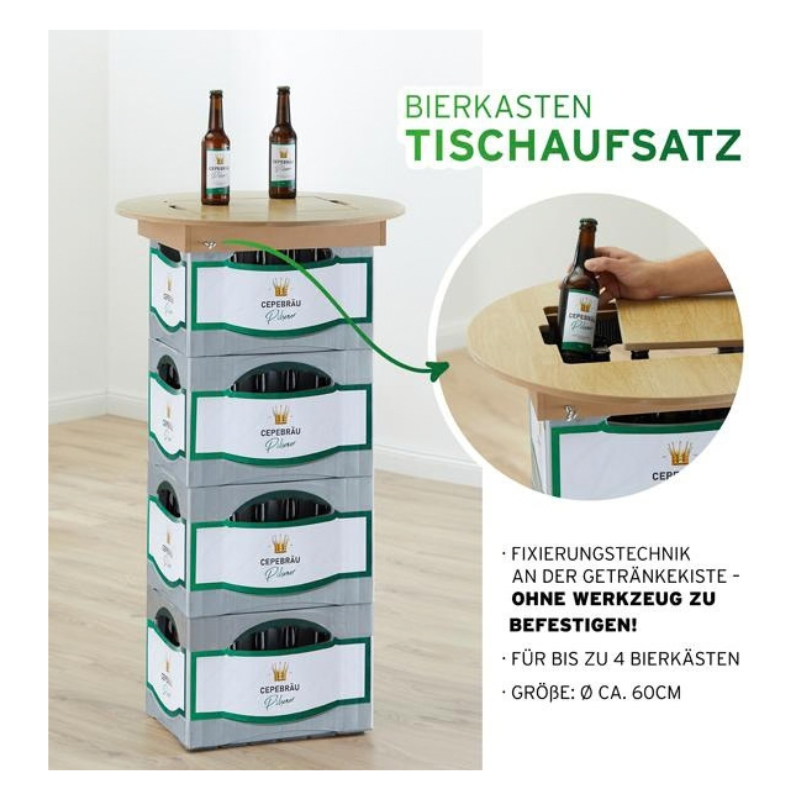 Bierkasten-Tischaufsatz