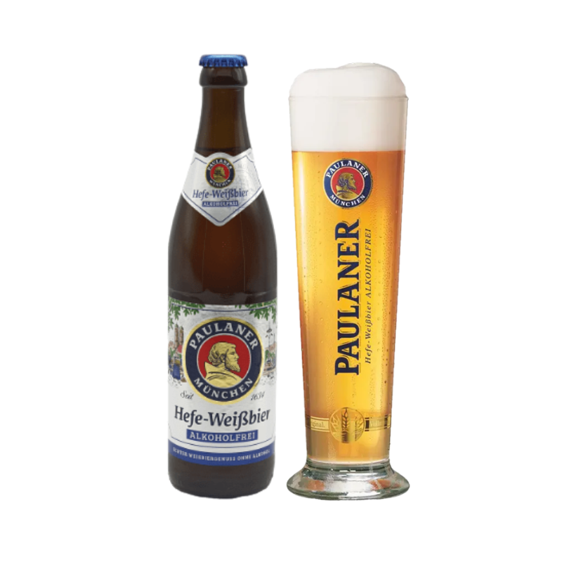 Paulaner Hefeweizen Alkoholfrei 20 x 0,5l 2 Kisten + 6 Gläser Gratis